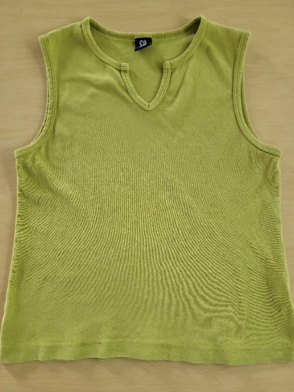 Sonoma 100% cotton green sleeveless tank top large